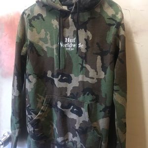 Huff worldwide camo rose snake hoodie small